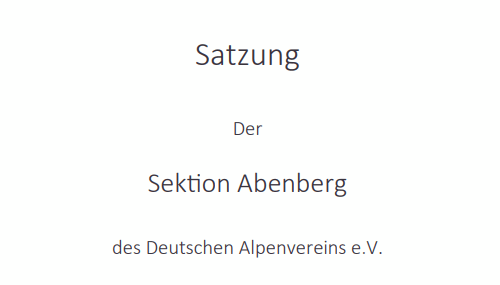 Artikelbild zu Artikel Satzungsänderung
